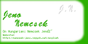 jeno nemcsek business card